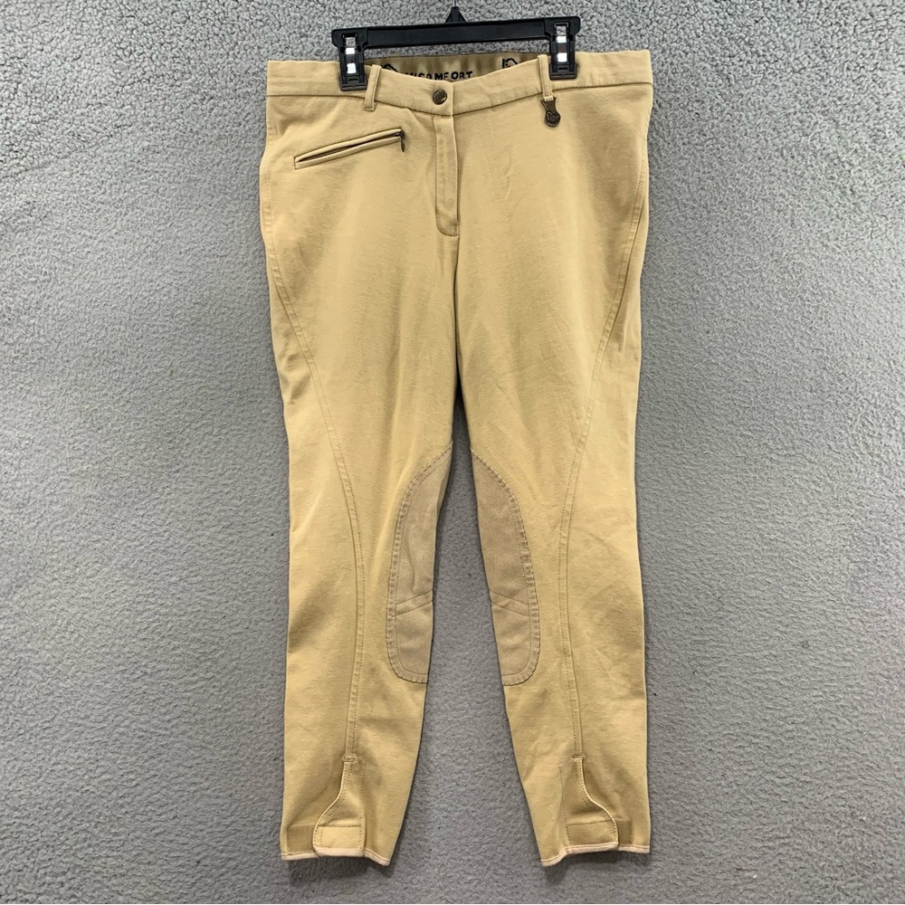 Vequi Comfort Size 34 US Tan Beige Khaki Women's Equestrian Knit Riding Pants